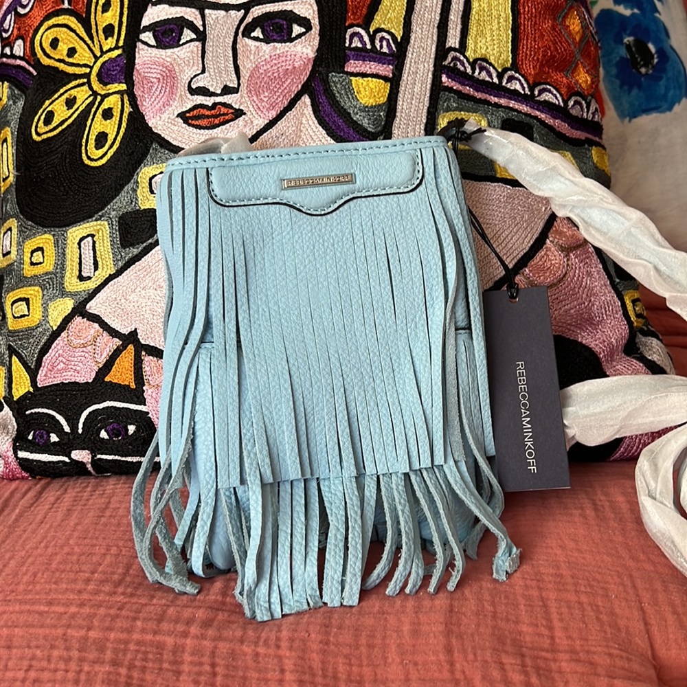 Rebecca Minkoff Finn Leather Fringe Crossbody - Picture 2 of 8